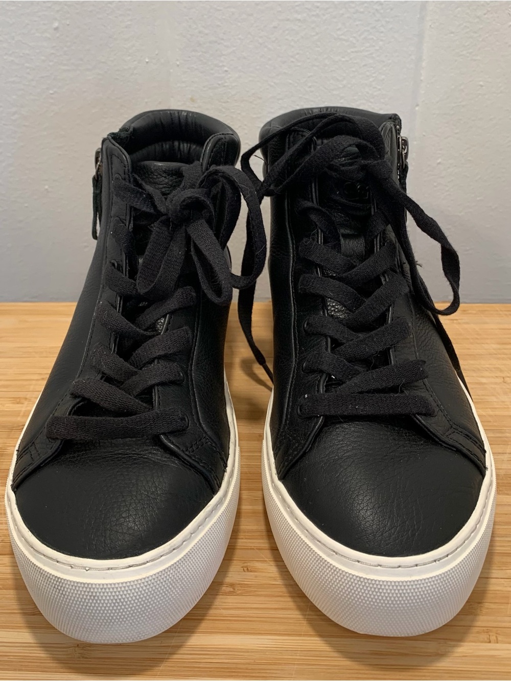 UGG Olli Black Leather High-Top Sneakers